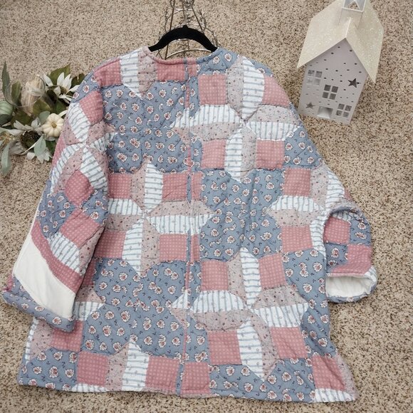 3335 Size XL/1X Pink and Blue Quilted Bog Coat - Picture 8 of 8